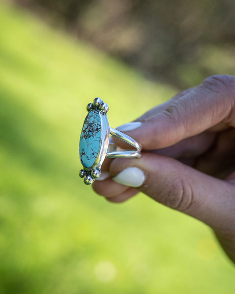 Golden Hills Turquoise Statement Ring #3 (Size 8)