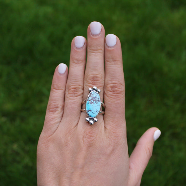 Golden Hills Turquoise Statement Ring #3 (Size 8)