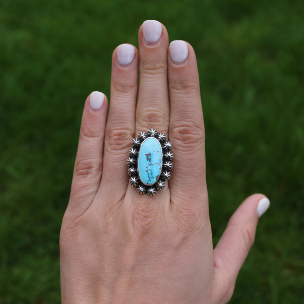 Golden Hills Turquoise Statement Ring #1 (Size 6)