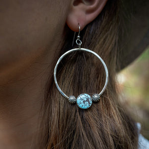 Sand Hill Turquoise Hoops