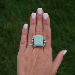 Crow Springs Turquoise Statement Ring (size 7)