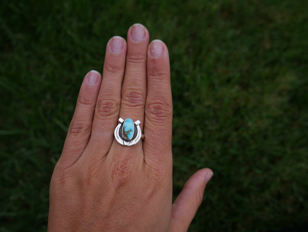 Horseshoe Ring, Kingman (size 7)