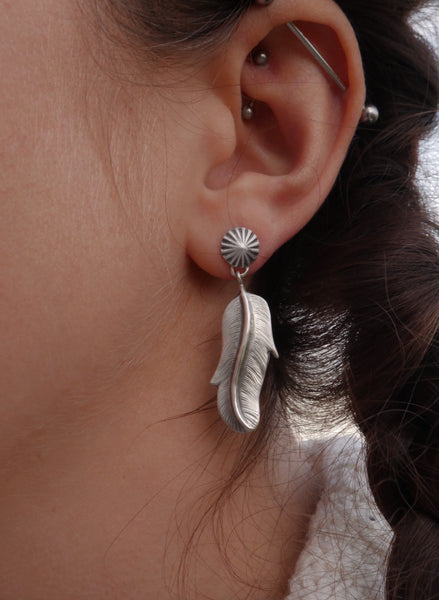 Feather Concho Earrings #3