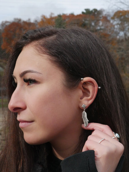 Feather Concho Earrings #1
